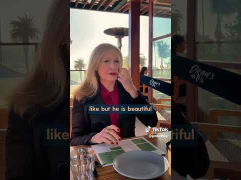 Dinner's On Me w/ Jesse Tyler Ferguson and guest Patricia Clarkson with a handsome waiter