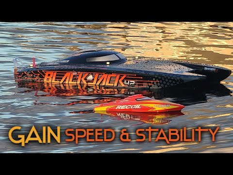 Dull Vs Sharp Rudder Blade Recoil 17 & Blackjack 42  Rc Boat Testing