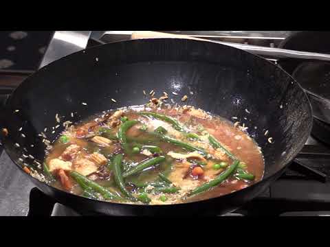 Chinese Homestyle Cooking Rice and Vegetables
