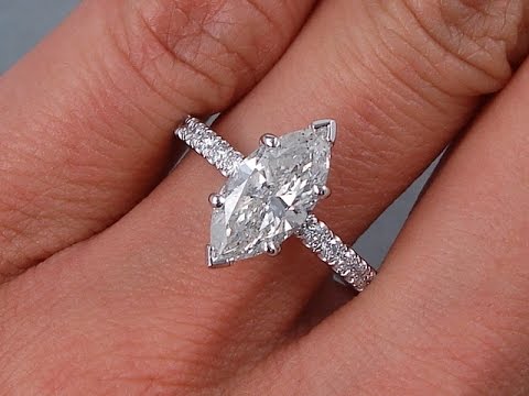 1.80 ctw Marquise Cut Diamond Engagement Ring - BigDiamondsUSA