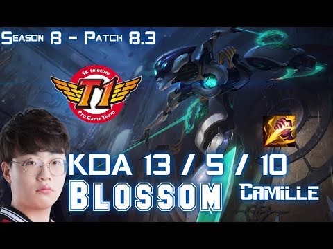 SKT T1 Blossom CAMILLE vs KHA'ZIX Jungle - Patch 8.3 KR Ranked
