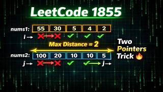 YouTube video 'Leetcode 1855. Maximum Distance Between a Pair of Values'
