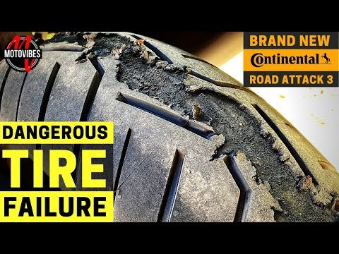 DANGEROUS TIRE FAILURE Continental Road Attack 3 - BRAND NEW TIRE // KTM 1290 Super Adventure S