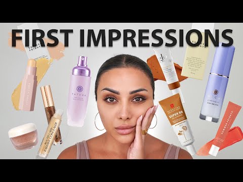 FIRST IMPRESSIONS AND TRY ON OF NEW MAKEUP PRODUCTS | NINA UBHI