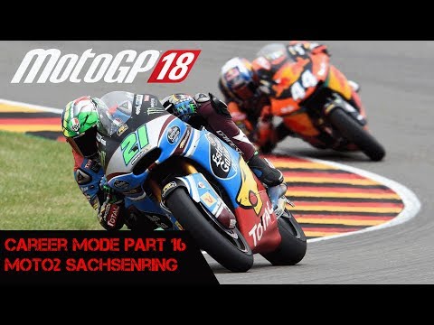 Motogp 18 Career Mode Part 16 - Max Suspension Elasticity (Moto2 Sachsenring)