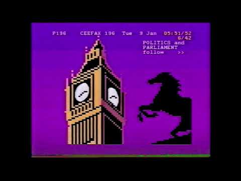 BBC 1 Start Up on Tuesday 9th January 1996