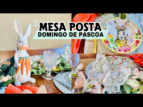 MESA POSTA PARA ALMOÇO DE PÁSCOA #pascoa2024 #mesaposta