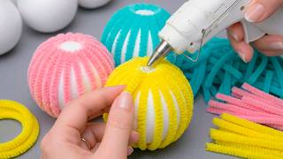 SO CUTE!😍 INCREDIBLE DECOR IDEA USING CHENILLE WIRE AND FOAM!🤩 EASY MASTER CLASS