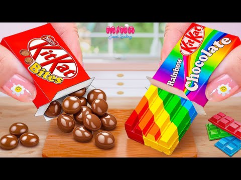 🍰KitKat Bites vs Rainbow Chocolate Cake Challenge🍰Best of Miniature Cake Recipe By Mina Sweet Baking