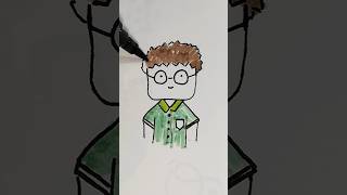 How to Draw a Cute Boy with Glasses | Easy Cartoon Drawing Tutorial #easydraw #drawingideas