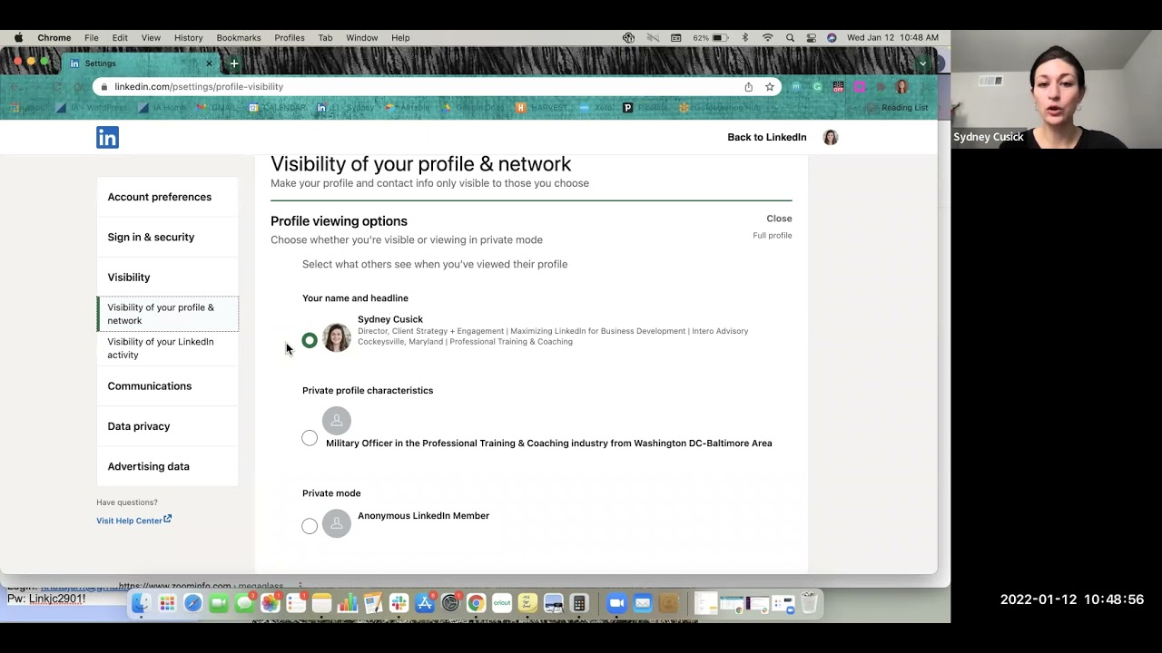 How to Change Your Profile Viewing Options on LinkedIn - YouTube