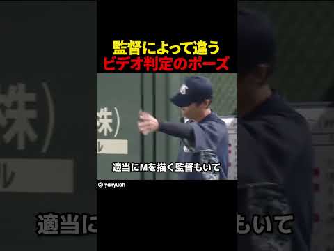 監督によって違うビデオ判定のポーズ