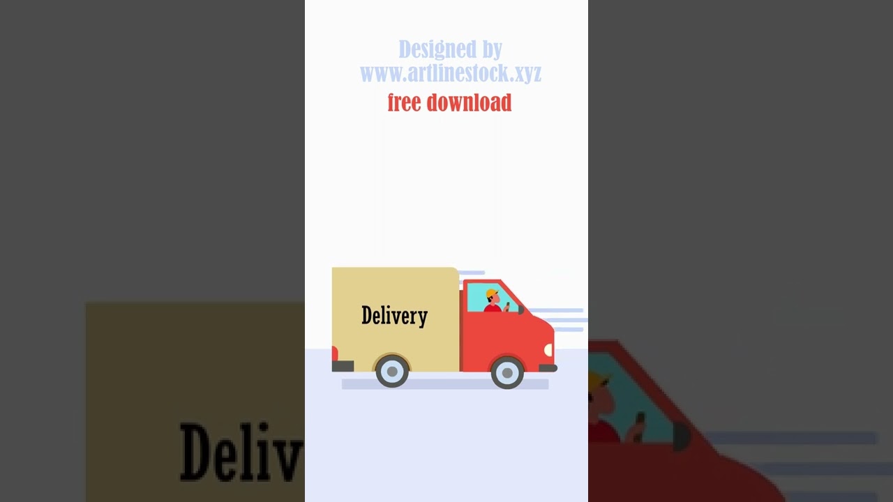 Delivery van vector free #shorts #animation #illustration
