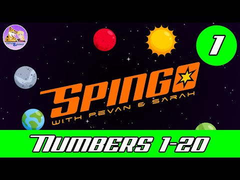 Spingo (Bingo) #1 | Numbers 1-20 | Numeracy for kids | Games | Kids Entertainment | Pevan & Sarah