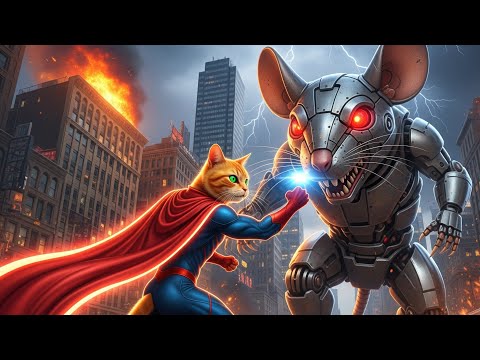 Super Cat vs The Giant Robot Mouse! | Epic Cat Hero Battle