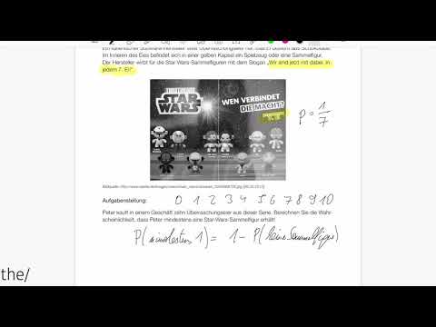 Mathelernen mit Martin Matura-Bsp KL15_PT2_T1_24 Sammelwahrscheinlichkeit bei Überraschungseiern