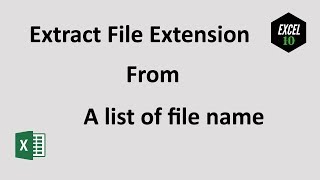 How to extract extension from filename in Excel