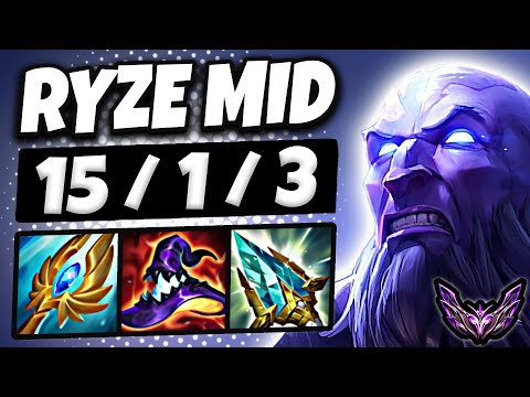 Ryze vs Twisted Fate MID [ QuadraKill ] Korea Master Patch 25.20 ✅