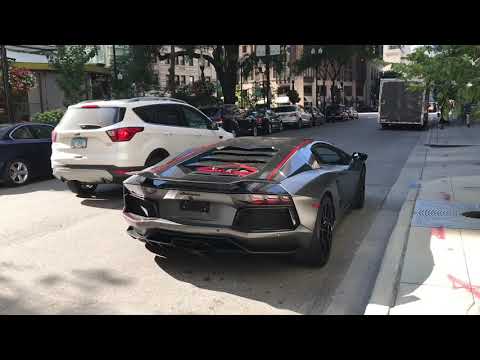 INSANE! Lamborghini Aventador Pirelli Edition with Fi Exhaust Acceleration in Chicago!