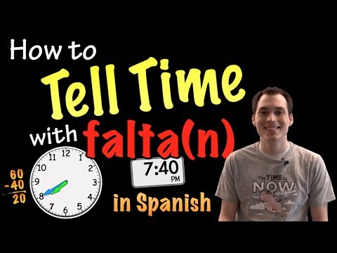 Telling time with "falta(n)" in Spanish - Explanation (Basic)