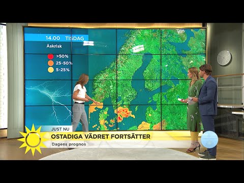 Äntligen efterlängtat svalare väder – här kom det mest regn   - Nyhetsmorgon (TV4)