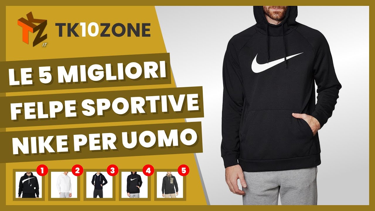 Le 5 migliori felpe sportive Nike per uomo