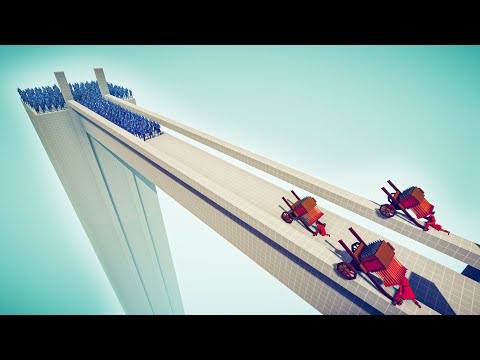 CAN 100x SAMURAI CROSS THE MASSIVE BRIDGE? - Totally Accurate Battle Simulator