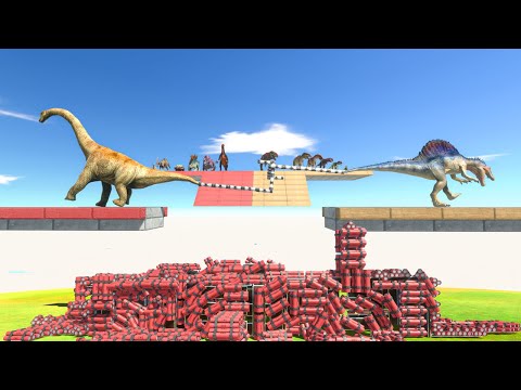 Tug of War with Dynamite | Carnivore Dinosaurs vs Herbivores - Animal Revolt Battle Simulator