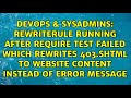 RewriteRule running after Require test failed which rewrites 403.shtml to website content...