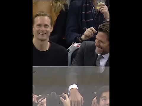 Henrik Lundqvist gets kissed by Ryan Reynolds & Alexander Skarsgard 😂 (via NYRangers/TW)