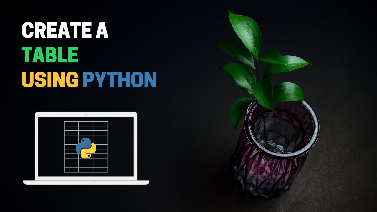 Create a simple table using PrettyTable Python Library