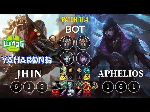 JAG Yaharong Jhin vs Aphelios Bot - KR Patch 11.4