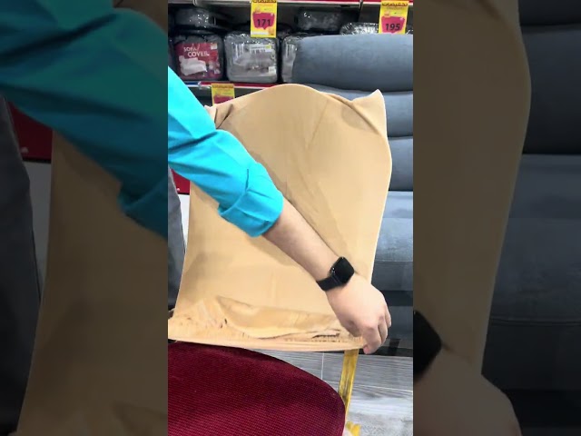 تلبيسة كرسي مخمل مفرد بني فاتح
