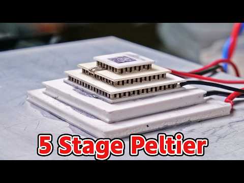 Stacking 5 Peltier Modules, and Reached -90℃