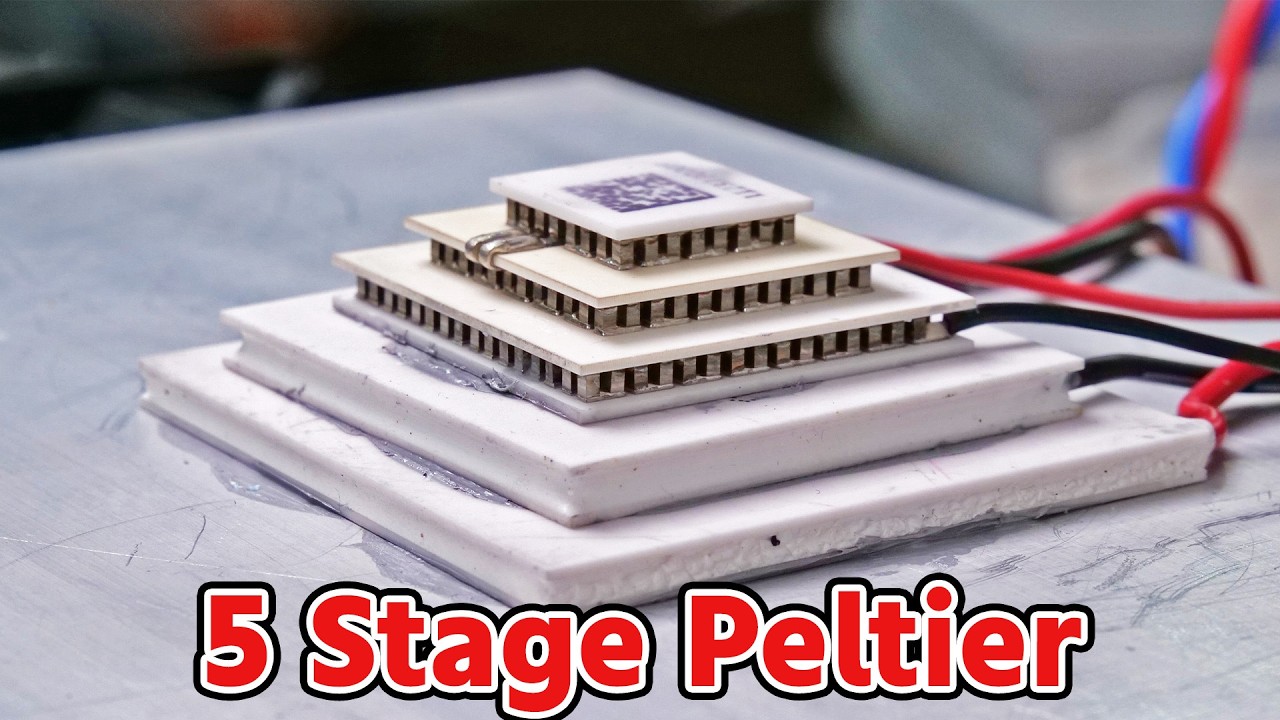 Stacking 5 Peltier Modules, and Reached -90℃