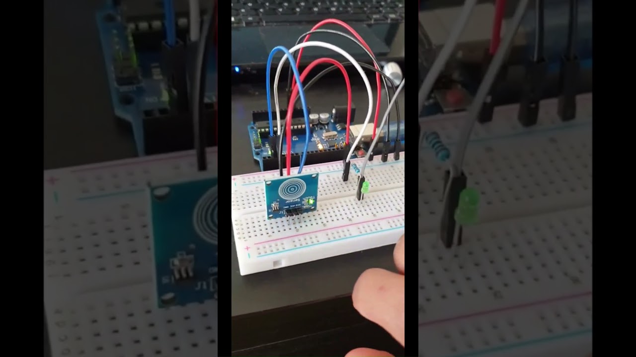 Simple Capacitive Touch Sensor Circuit #arduino #electronic #science #diy