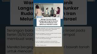 SIRENE MERAUNG! Warga Israel Panik Berlarian Menuju Bunker saat Rudal Balasan Hantam Israel