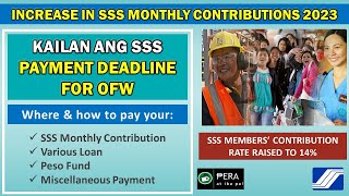 SSS OFW Monthly Contribution | Where and how to pay your SSS contribution | SSS Payment Deadline