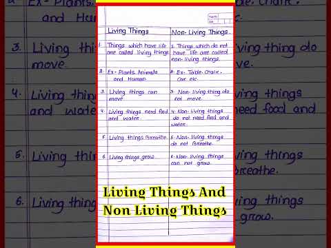 Living things and non living things l 5 lines on living things and non living things l class 3