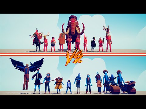 TRIBAL TEAM vs FARMER TEAM - Totally Accurate Battle Simulator | TABS