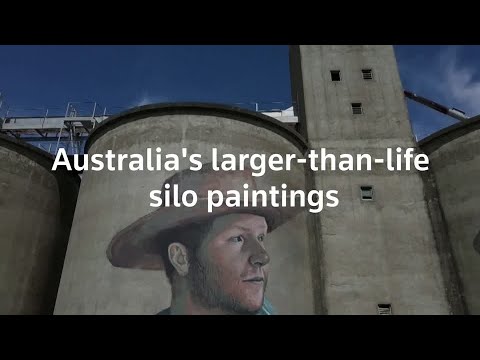 Drone gets up close to Australia's silo art