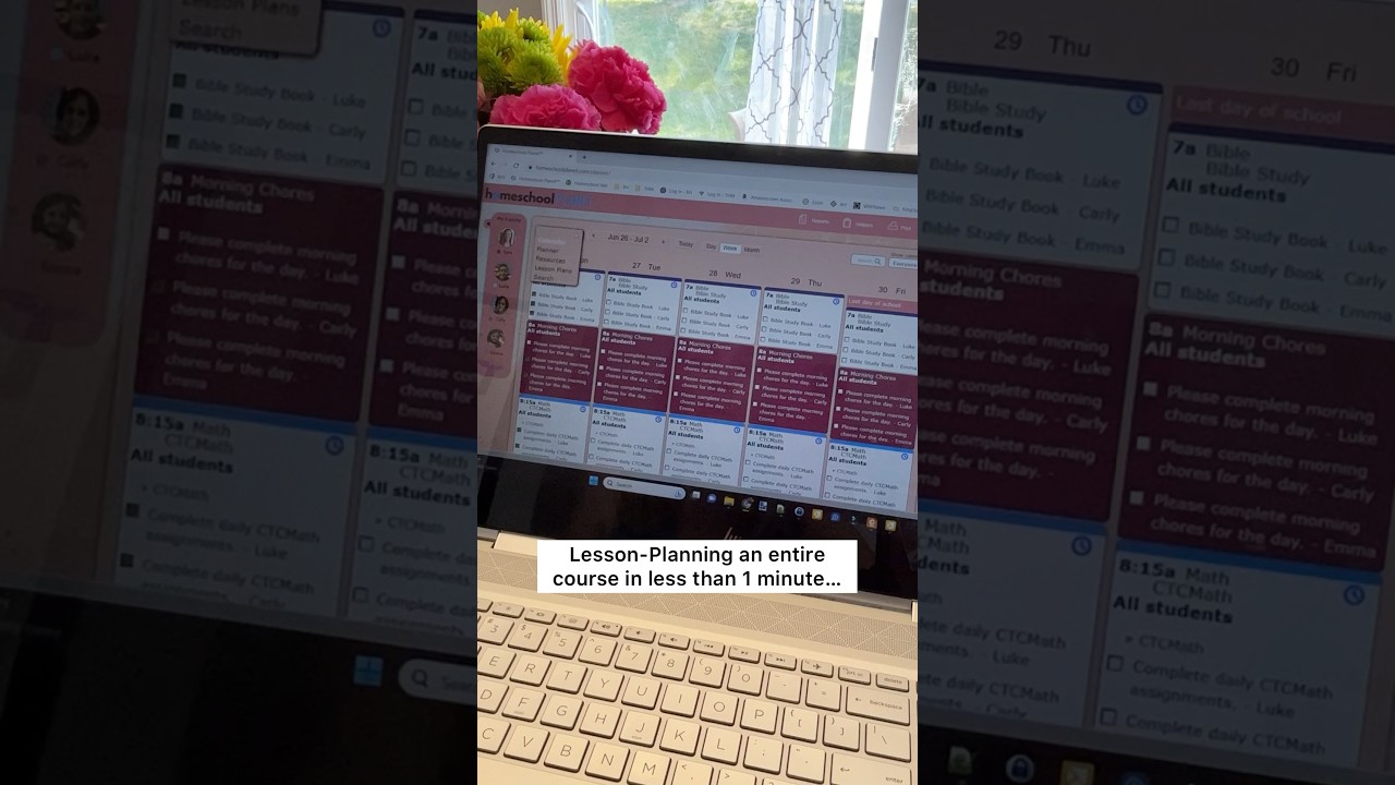 Planning homeschool lessons for the entire year (in less than a minute!) #homeschooling #homeschool