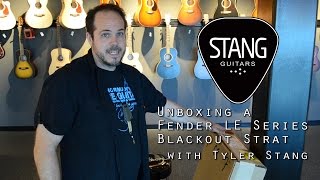 Video thumbnail for Unboxing a Fender 2015 LE Series Blackout Stratocaster by Stang Guitars