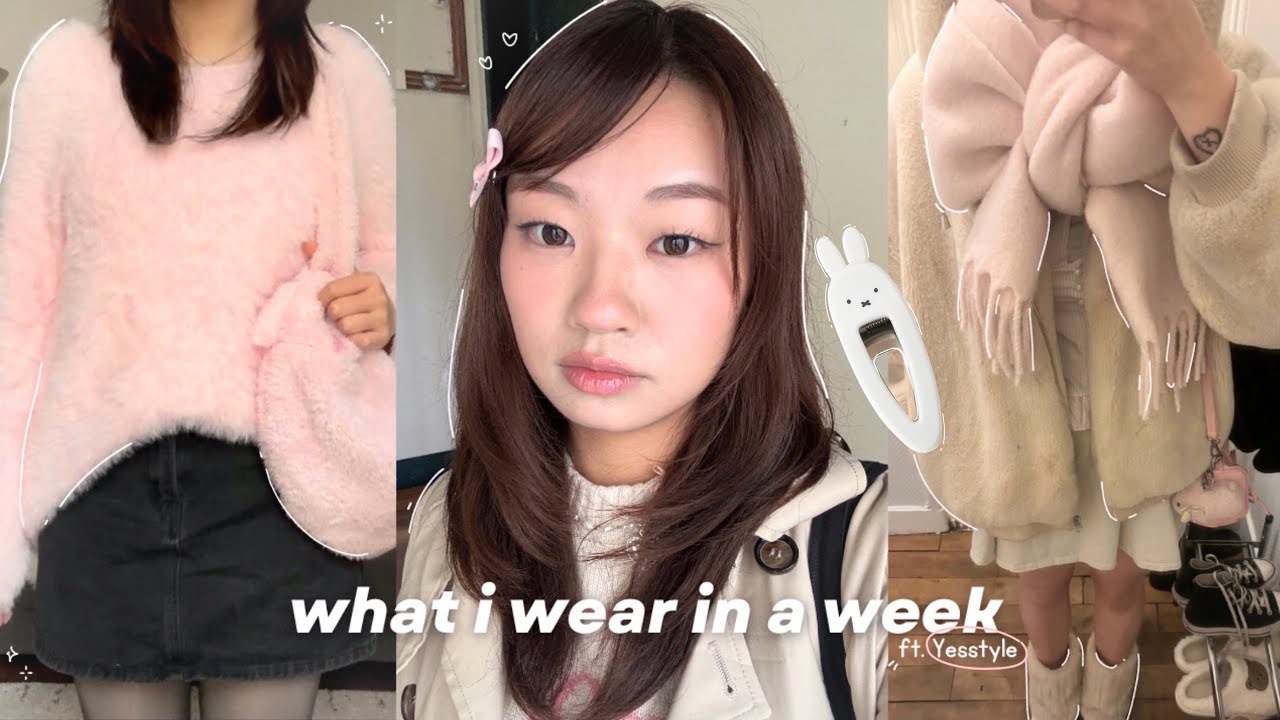 WHAT I WEAR IN A WEEK: pink winter outfits ♡ (pinterest inspo, coquette, balletcore) ft. yesstyle