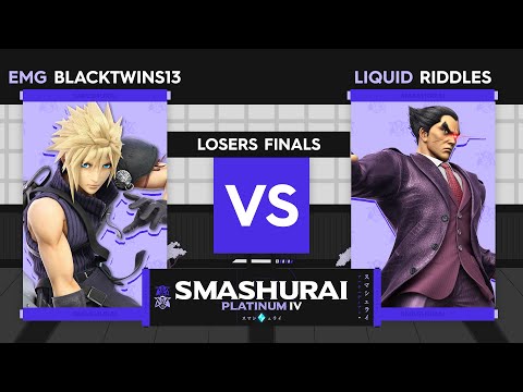 Smashurai Platinum #4 | Blacktwins13 (Cloud) Vs. Riddles (Kazuya) Losers Finals