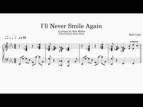 I'll Never Smile Again - Fats Waller