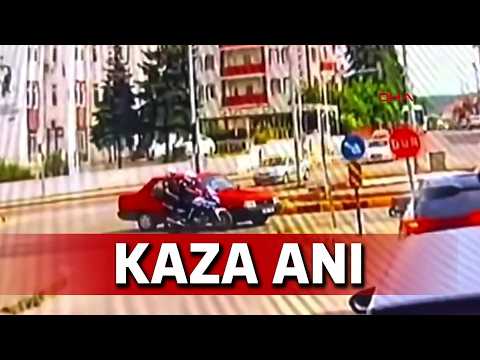 Bartın'da 2 yunus polisinin yaralandığı kaza kamerada