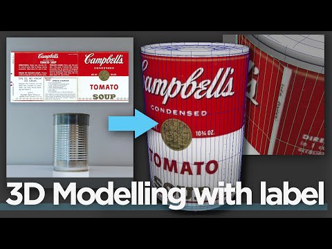 Campbell's Tomato Soup Can 3D Polygon Model and...