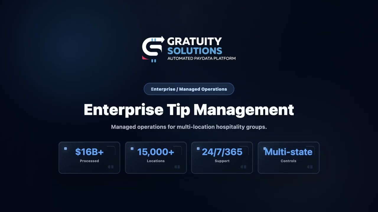 Enterprise Tip Management for Multi-Location Hospitality — Gratuity Solutions