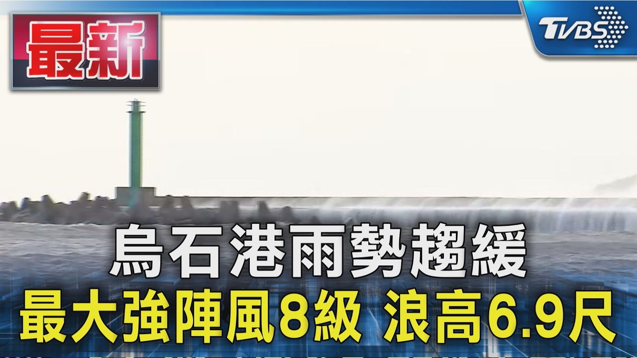 烏石港雨勢趨緩 最大強陣風8級 浪高6.9尺|TVBS新聞 @TVBSNEWS01